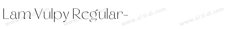 Lam Vulpy Regular字体转换